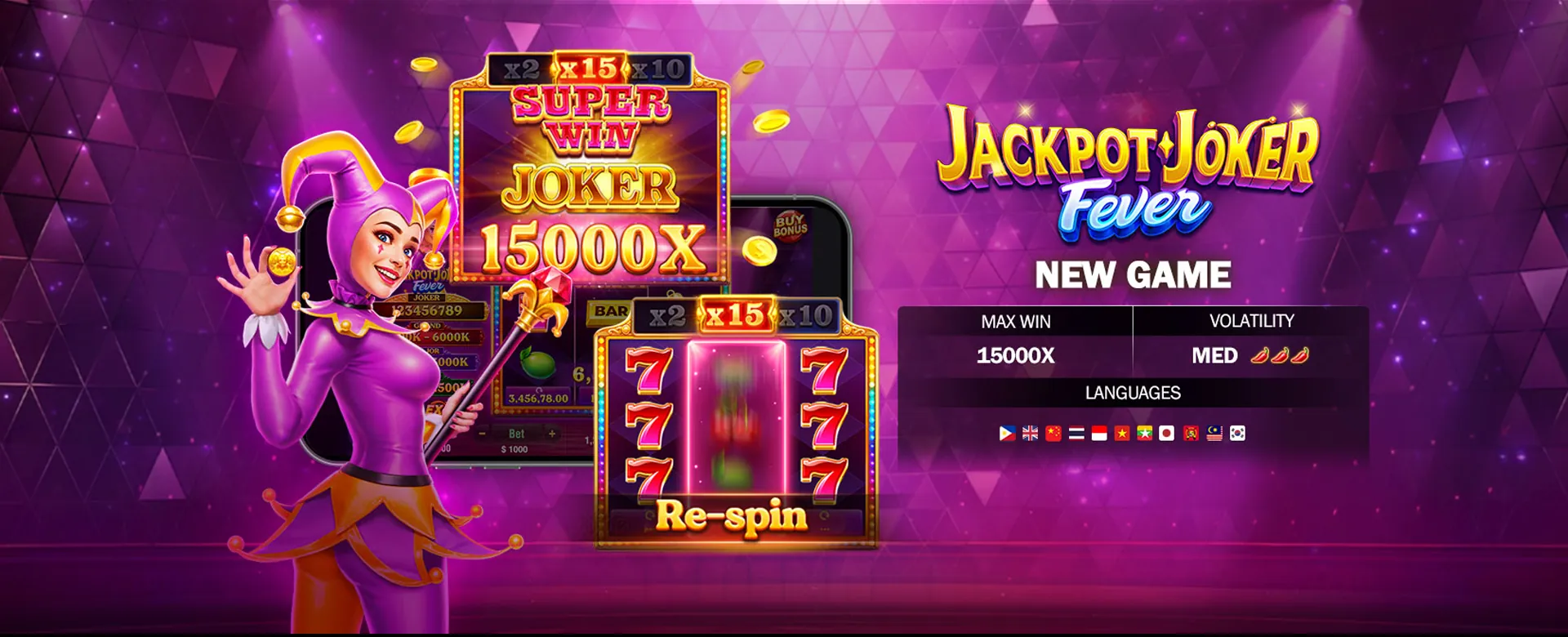 Helpslotwin main hero image showcasing a vibrant online casino environment with slot machines and live dealer games, set against a black and gold theme